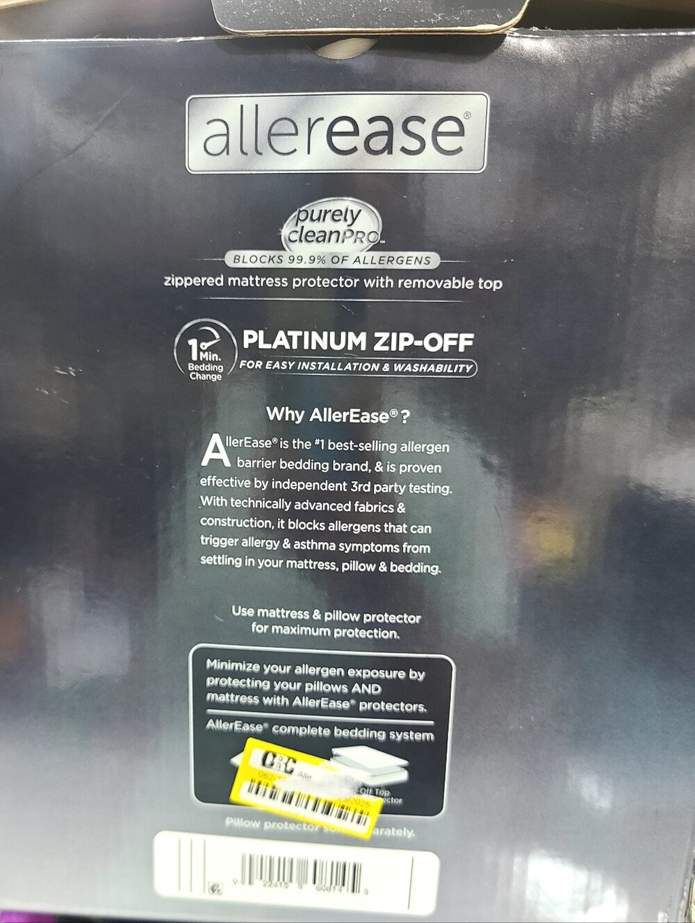 Allerease Platinum Queen Zip-Off Plush Top Waterproof Allergen and Bedbug Barrie - Picture 15 of 15